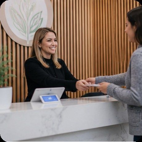 A welcoming front desk